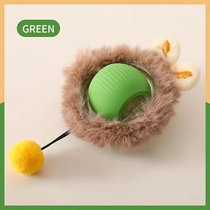 Active Rolling Ball with Tail for Cats