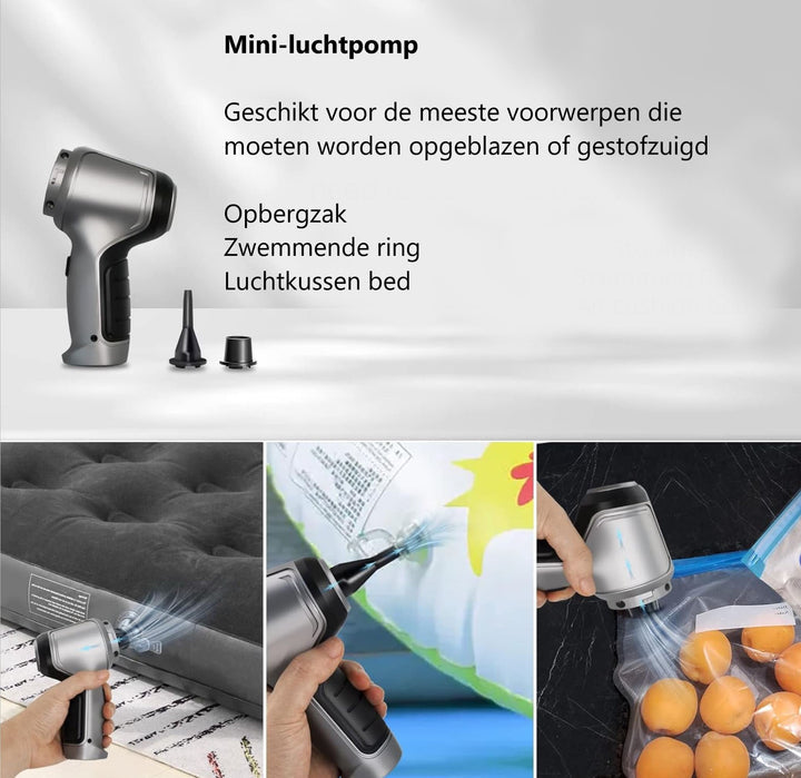 QuickClean MiniPro - Ontdek de perfecte oplossing voor jouw drukke leven - Handstofzuiger MET Blaasfunctie